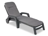 Sedia a sdraio da giardino con cuscino Miami Bica antracite