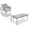 Esclusivo set da pranzo in rattan Cordoba antracite per 4 persone Garden Point
