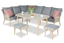 Un esclusivo set in polyrattan di Madrid Sand Garden Point