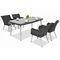 Esclusivo set da pranzo in rattan Cordoba antracite per 4 persone Garden Point
