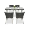 Esclusivo set da pranzo in rattan Cordoba antracite per 4 persone Garden Point
