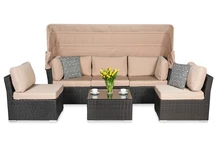 Moderno set in rattan New Orleans marrone Garden Point
