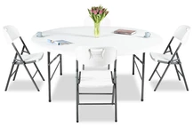 Set di mobili pieghevoli per feste 180 cm 4+1 Garden Point