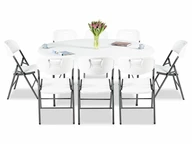 Set di mobili pieghevoli per feste 180 cm 8+1 Garden Point