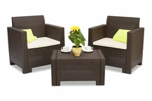 Set in technorattan Nebraska Terrace 2 marrone Bica