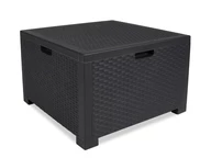 Tavolo con cassa per cuscini in technorattan Storage antracite Bica