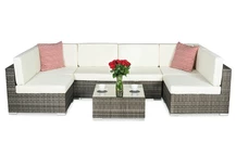Set in polyrattan grigio Atlanta