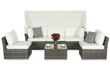 Set in polyrattan grigio New Orleans
