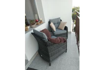 Poltrona in polyrattan Toledo antracite Garden Point 2 pezzi
