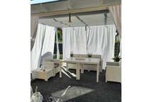 Tavolo quadrato Bica in polyrattan bianco Dallas