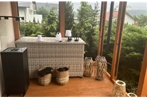 Contenitore per cuscino in polyrattan beige Toledo 945l Garden Point