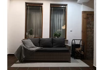 Divano da giardino in polyrattan grigio Garden Point Parma