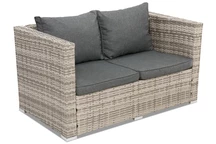Divano a due posti in technorattan Roma Garden Point grigio