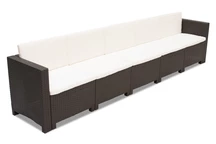 Divano da giardino a cinque posti in technorattan Colorado marrone Bica
