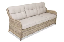 Divano in tecnorattan a 3 posti Toledo beige Garden Point