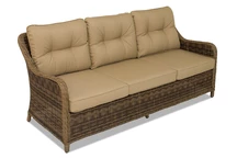 Divano in tecnorattan a 3 posti Toledo marrone Garden Point