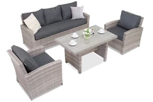 Mobili da giardino in technorattan Parma Apetito 5 grigio Garden Point