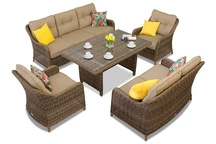 Mobili da giardino in technorattan Toledo Apetito 7 marrone Garden Point