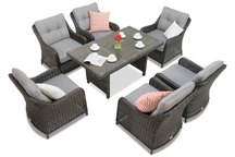 Mobili da giardino in technorattan Toledo Premium antracite Garden Point