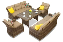 Mobili da giardino in technorattan marrone Toledo Apetito 8 Garden Point