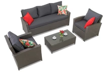 Mobili in technorattan Parma Coffee 5 antracite Garden Point