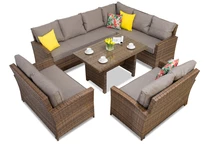 Parma Comida 9 mobili in rattan marrone Garden Point