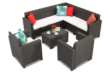 Set con divano angolare Nebraska Corner 7 marrone Bica