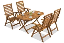 Set da giardino in legno Laos/Bombay 4 Garden Point