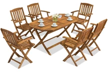 Set da giardino in legno Laos/Delhi 6 Garden Point