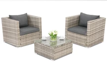 Set in techno rattan Roma 2 Terrace Garden Point grigio