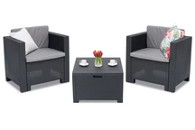 Set in technorattan Colorado Terrace Box 2 con cassa antracite Bica