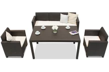 Set in technorattan Nebraska Apetito 5 marrone Bica