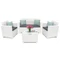 Set in technorattan Nebraska Coffee 4 bianco Bica