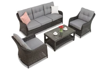 Set in technorattan Toledo Coffee 5 antracite Garden Point
