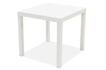Tavolo quadrato in technorattan Dallas bianco Bica