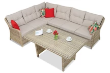 Toledo Comida 5 set in technorattan Garden Point beige