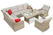 Toledo Comida 7 set in technorattan Garden Point beige