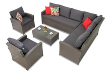 Un set da giardino con angolo Parma Corner 7 antracite Garden Point