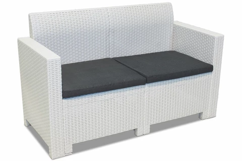Nebraska 2 Bianco Rattan Set Bica