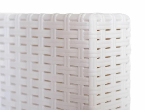 Set Bica in rattan bianco Nebraska 2