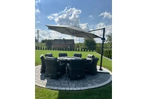 Ombrellone grigio Pisa 3,5m Garden Point