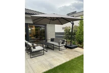 Ombrellone da giardino grigio Siena 3x3m di Garden Point