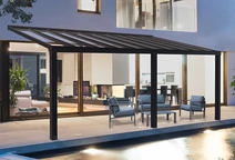 Copertura per terrazza in alluminio Stockholm Palram 3,4 x 8,1 m grigio