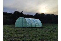Serra a tunnel con struttura di metallo 3x6m Garden Point verde con porte