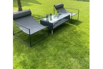 Tavolino in tecnorattan antracite Bilbao di Garden Point