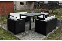 Mobili da giardino in polyrattan Colorado Apetito 7 marrone Bica