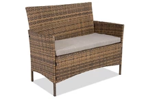 Divano a 2 posti in tecnorattan Calabria Premium Garden Point marrone