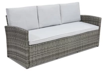 Divano in tecnorattan a 3 posti Monaco Garden Point grigio