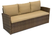 Divano in tecnorattan a 3 posti Monaco Garden Point marrone