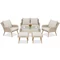 Mobili da giardino Bilbao Coffee 4 + 2 pouf sabbia Garden Point